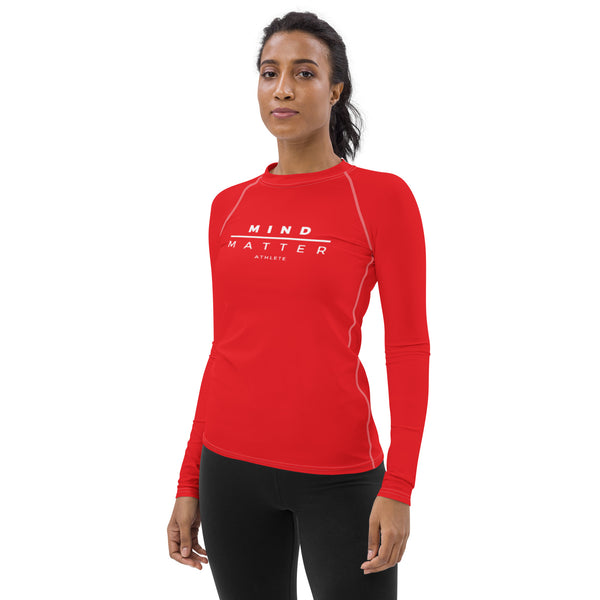 Red M/M- Women's Rash Guard