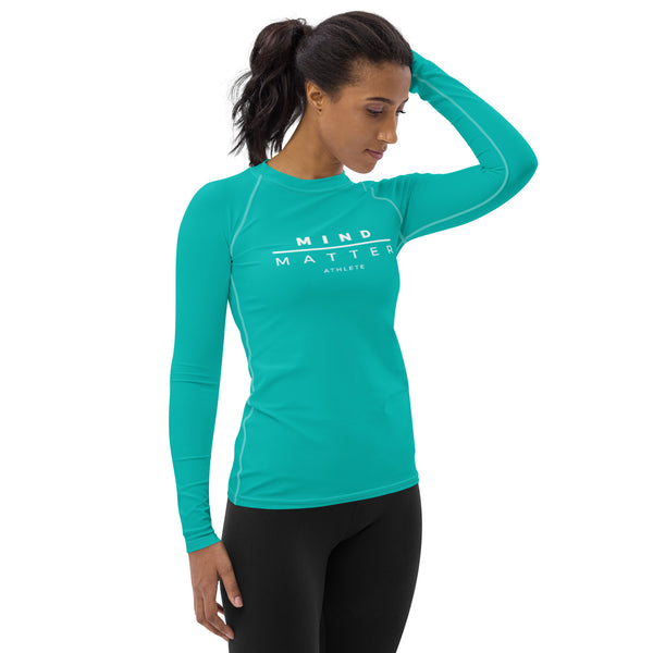 Teal M/M- Women's Rash Guard