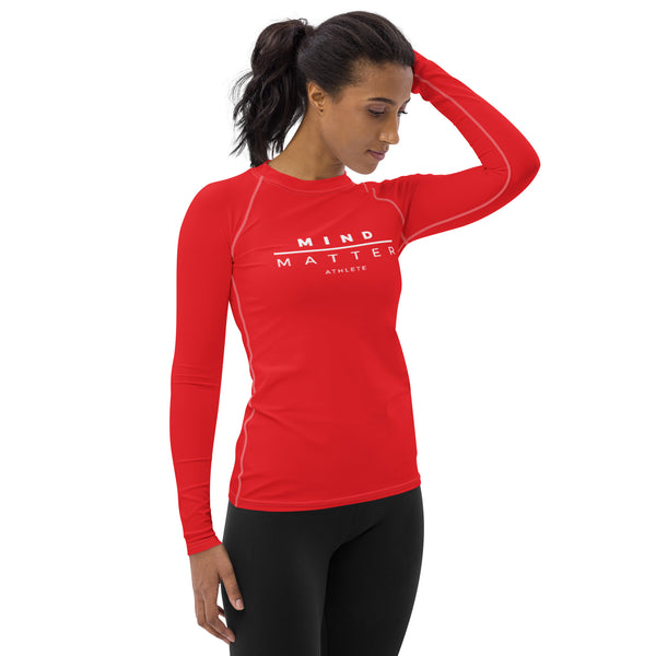 Red M/M- Women's Rash Guard