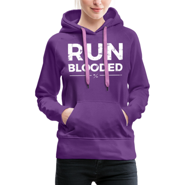 Run Blooded- Women’s Premium Hoodie - purple
