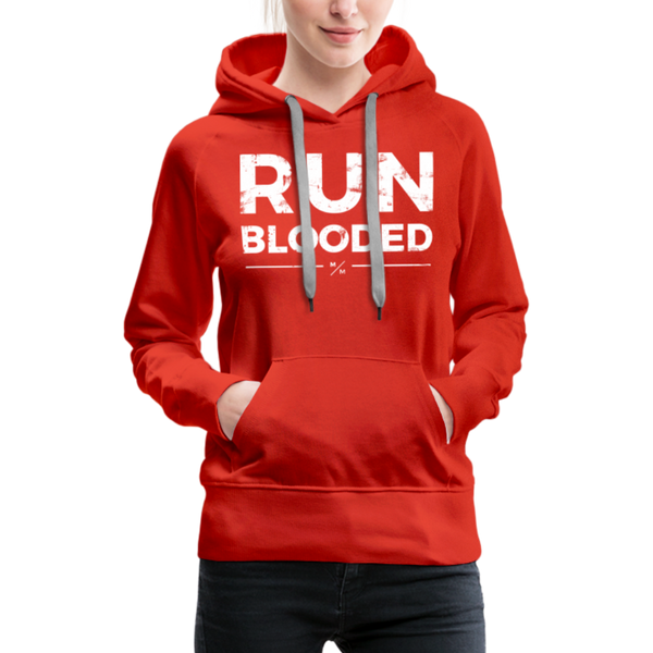 Run Blooded- Women’s Premium Hoodie - red