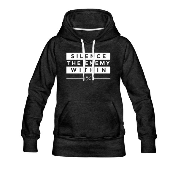 Silence The Enemy- Women’s Premium Hoodie - charcoal gray