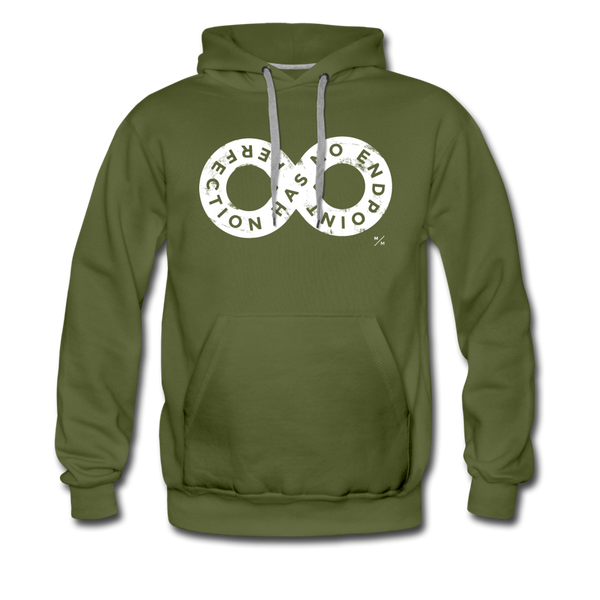Perfection Has No Endpoint- Men’s Premium Hoodie - olive green