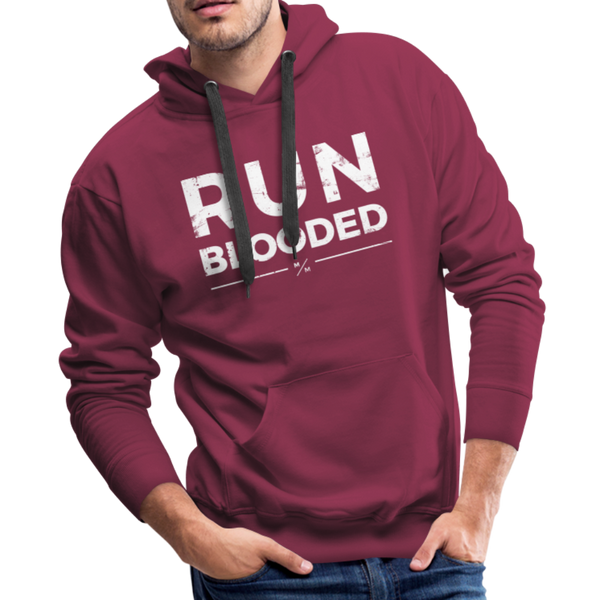 Run Blooded- Men’s Premium Hoodie - burgundy