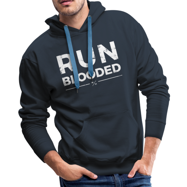 Run Blooded- Men’s Premium Hoodie - navy