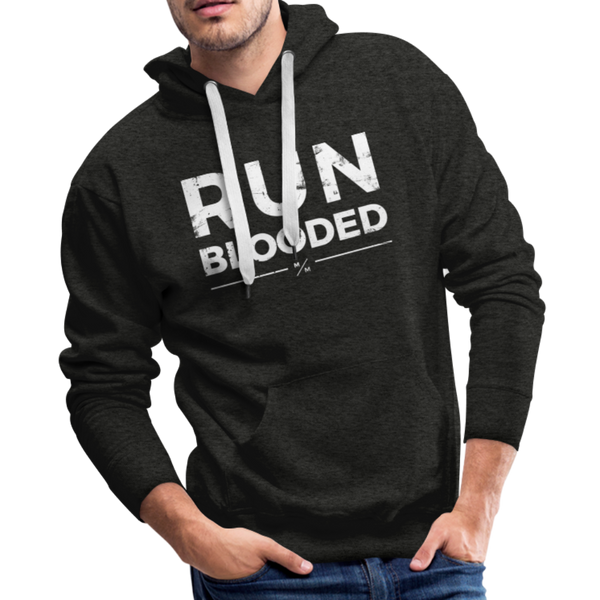 Run Blooded- Men’s Premium Hoodie - charcoal gray