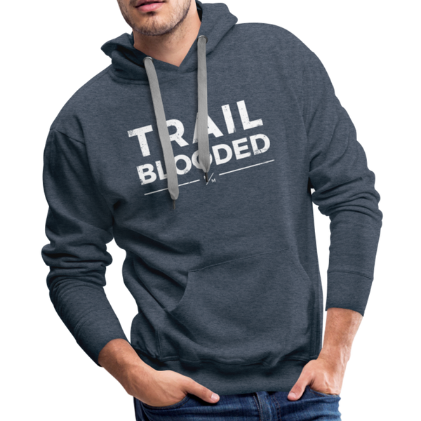 Trail Blooded- Men’s Premium Hoodie - heather denim