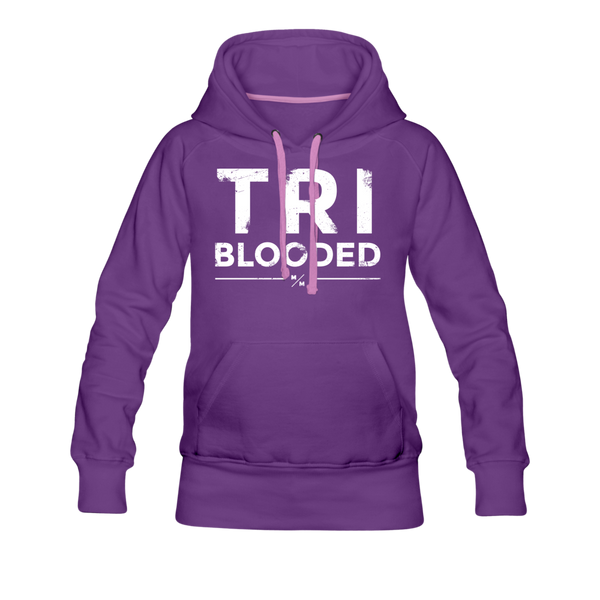 Tri Blooded- Women’s Premium Hoodie - purple
