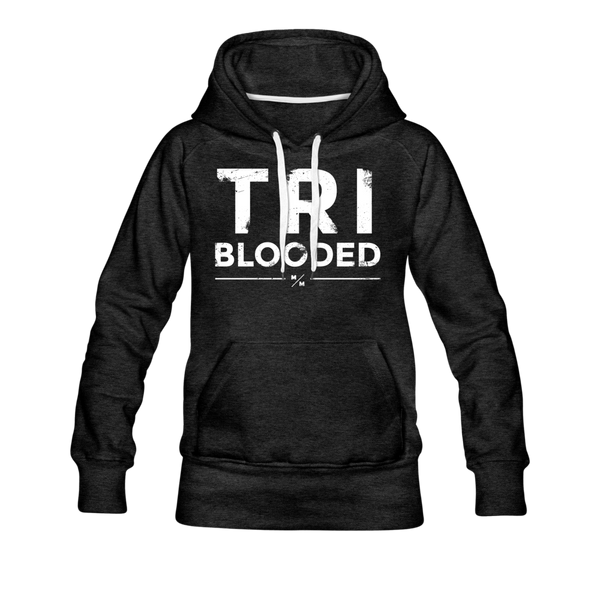 Tri Blooded- Women’s Premium Hoodie - charcoal gray