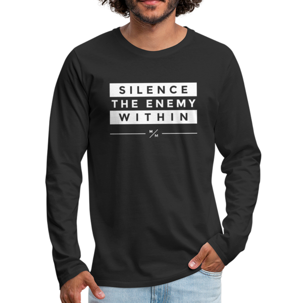Silence The Enemy Within- Men's Premium Long Sleeve T-Shirt - black