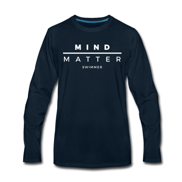 MM Swimmer- Men's Premium Long Sleeve T-Shirt - deep navy
