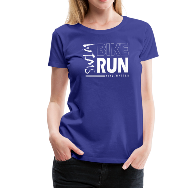 Swim-Bike-Run- Women’s Premium T-Shirt - royal blue