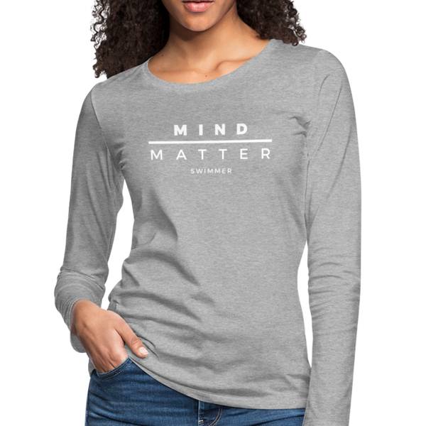 MM Swimmer- Women's Premium Long Sleeve T-Shirt - heather gray