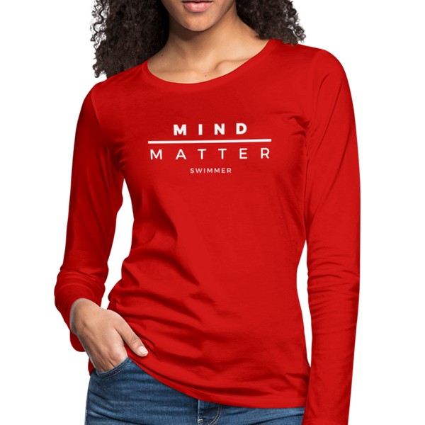 MM Swimmer- Women's Premium Long Sleeve T-Shirt - red