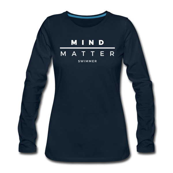 MM Swimmer- Women's Premium Long Sleeve T-Shirt - deep navy