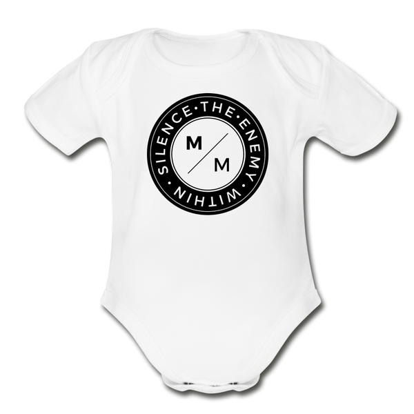 M/M STEW- Organic Short Sleeve Baby Bodysuit - white