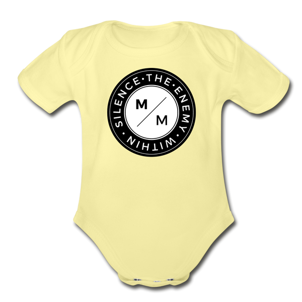 M/M STEW- Organic Short Sleeve Baby Bodysuit - washed yellow