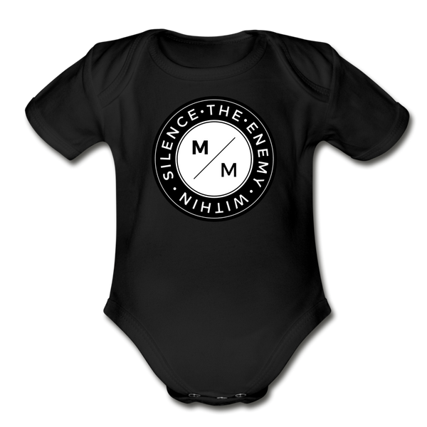M/M STEW- Organic Short Sleeve Baby Bodysuit - black