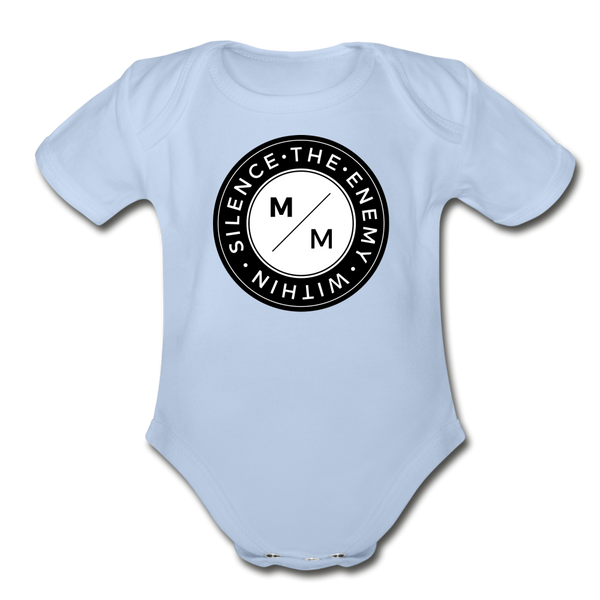 M/M STEW- Organic Short Sleeve Baby Bodysuit - sky