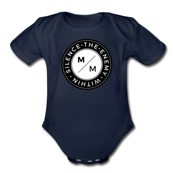 M/M STEW- Organic Short Sleeve Baby Bodysuit - dark navy