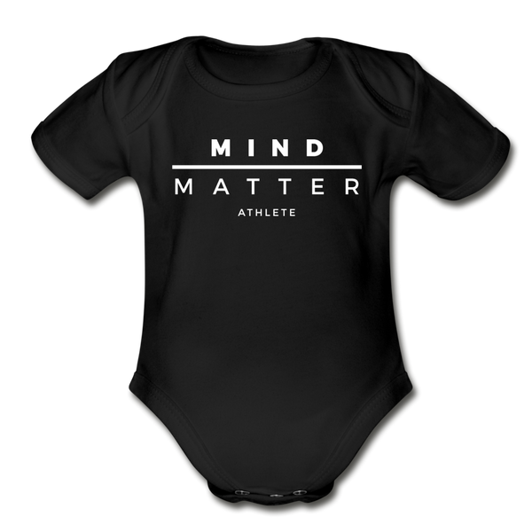 MM Athlete- Organic Short Sleeve Baby Bodysuit - black