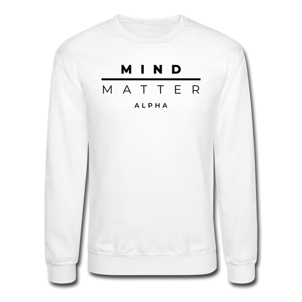 MM Alpha- Unisex Crewneck Sweatshirt - white