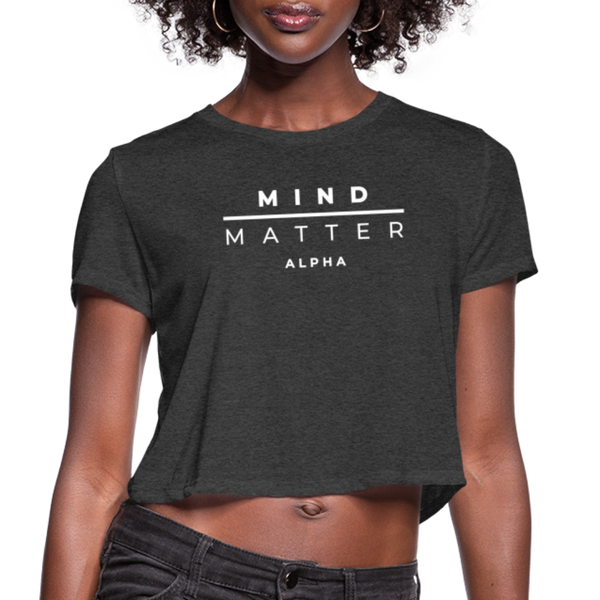MM Alpha- Women's Cropped T-Shirt - deep heather