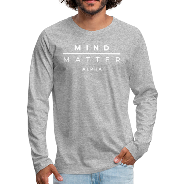 MM Alpha- Men's Premium Long Sleeve T-Shirt - heather gray