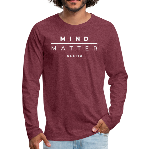 MM Alpha- Men's Premium Long Sleeve T-Shirt - heather burgundy