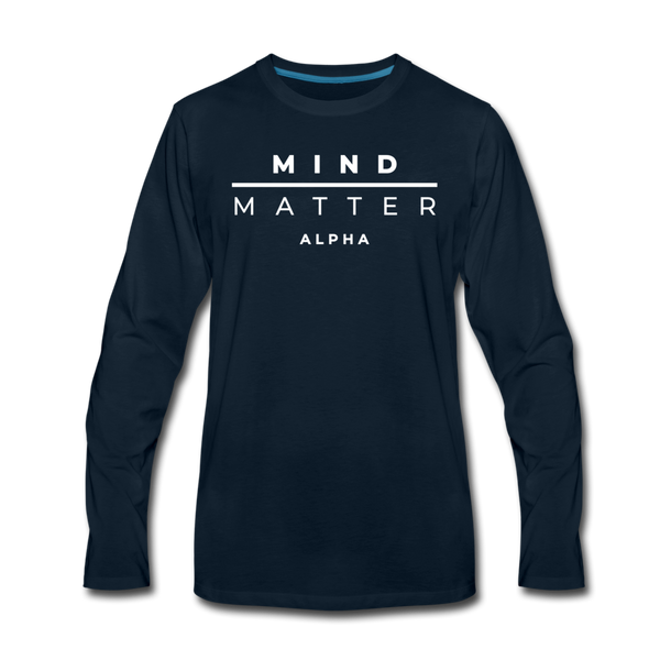 MM Alpha- Men's Premium Long Sleeve T-Shirt - deep navy