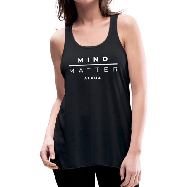 MM Alpha- Women's Flowy Tank Top by Bella - black