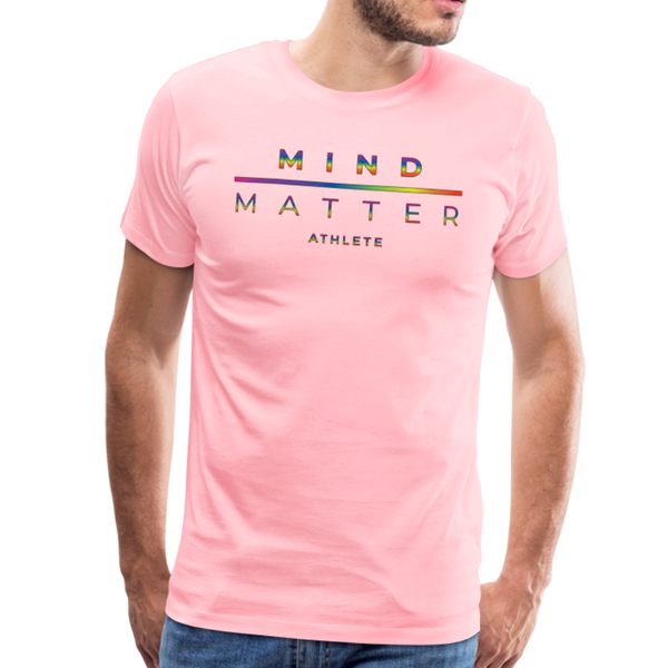 MM Athlete Rainbow- Men's Premium T-Shirt - pink