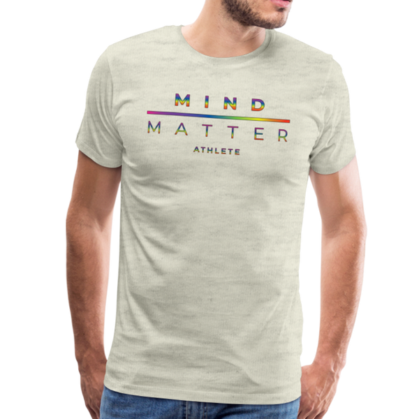 MM Athlete Rainbow- Men's Premium T-Shirt - heather oatmeal