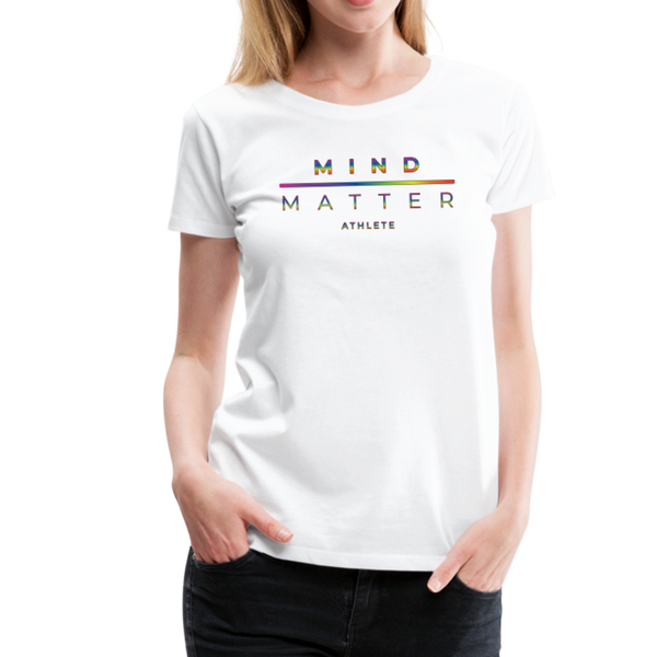MM Athlete Rainbow- Women’s Premium T-Shirt - white
