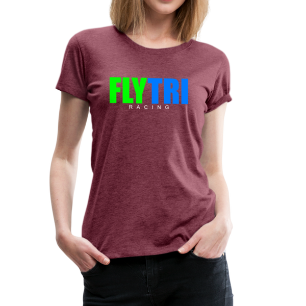 FLYTRI Racing- Women’s Premium T-Shirt - heather burgundy