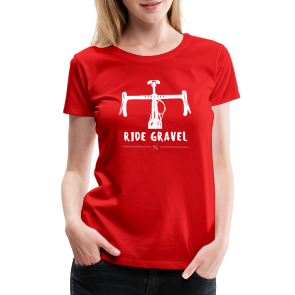 Ride Gravel- Women’s Premium T-Shirt - red