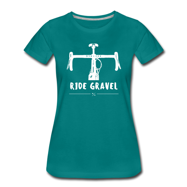 Ride Gravel- Women’s Premium T-Shirt - teal