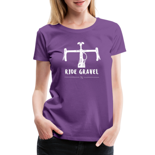 Ride Gravel- Women’s Premium T-Shirt - purple