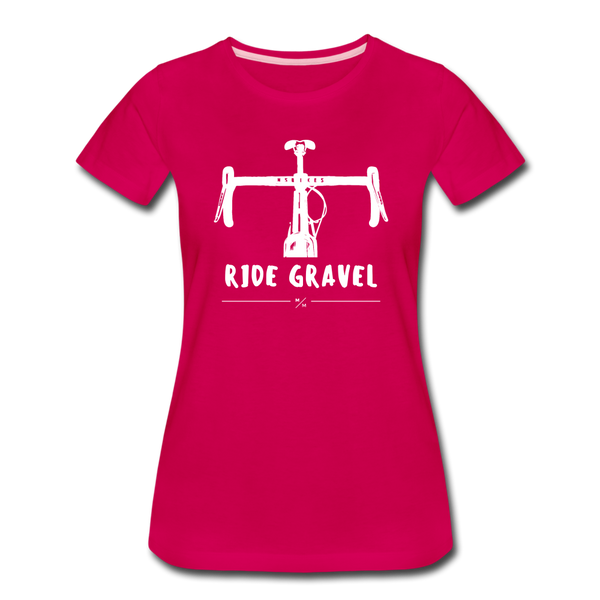 Ride Gravel- Women’s Premium T-Shirt - dark pink