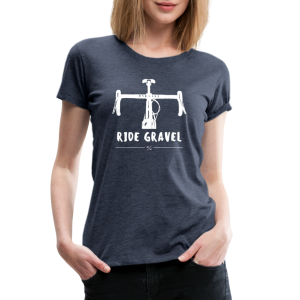 Ride Gravel- Women’s Premium T-Shirt - heather blue
