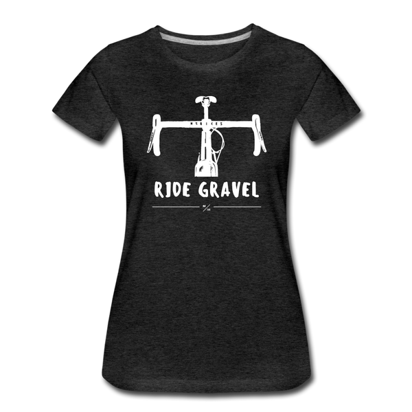 Ride Gravel- Women’s Premium T-Shirt - charcoal grey