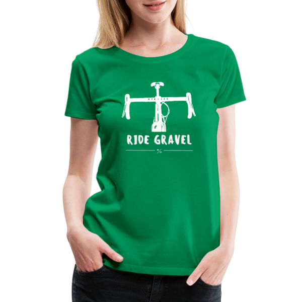 Ride Gravel- Women’s Premium T-Shirt - kelly green