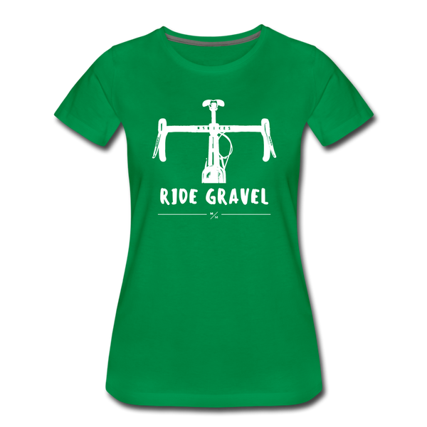 Ride Gravel- Women’s Premium T-Shirt - kelly green
