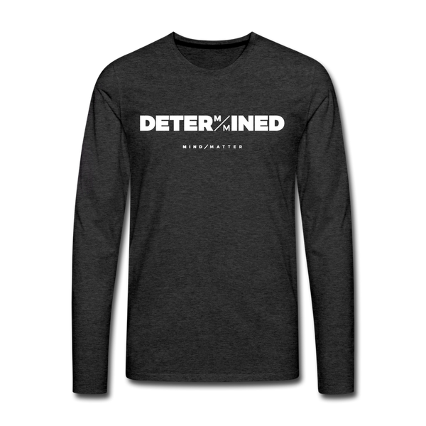 Determined- Men's Premium Long Sleeve T-Shirt FP - charcoal grey