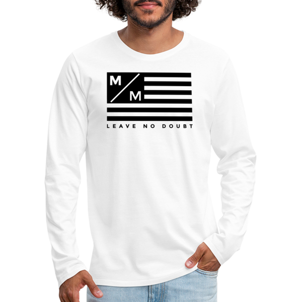 MM Flag LND- Men's Premium Long Sleeve T-Shirt FP - white
