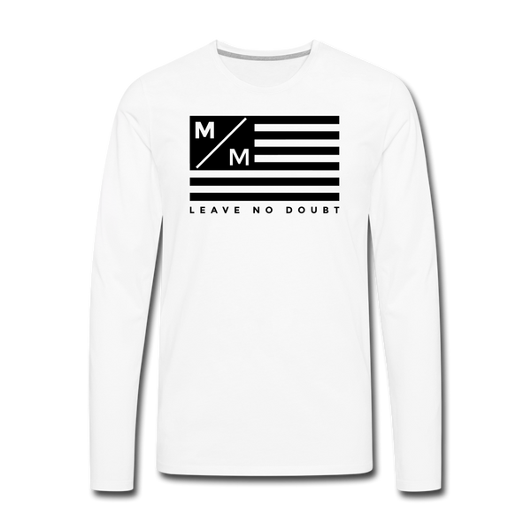 MM Flag LND- Men's Premium Long Sleeve T-Shirt FP - white