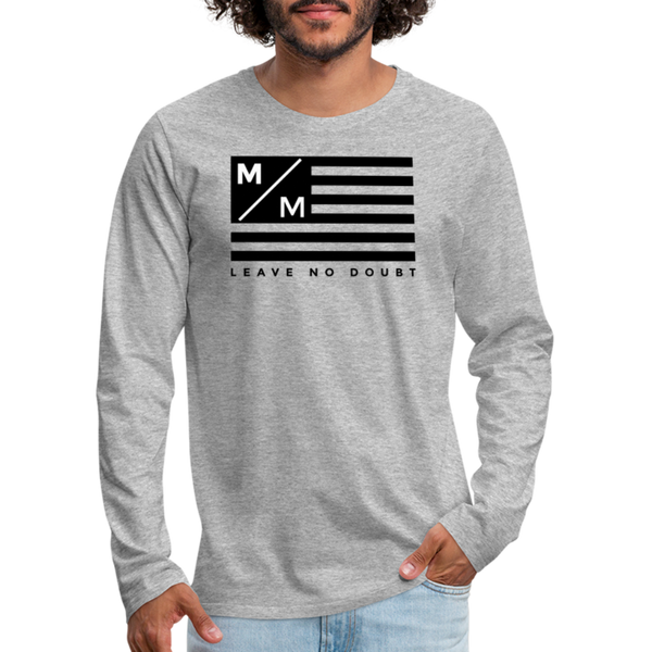 MM Flag LND- Men's Premium Long Sleeve T-Shirt FP - heather gray