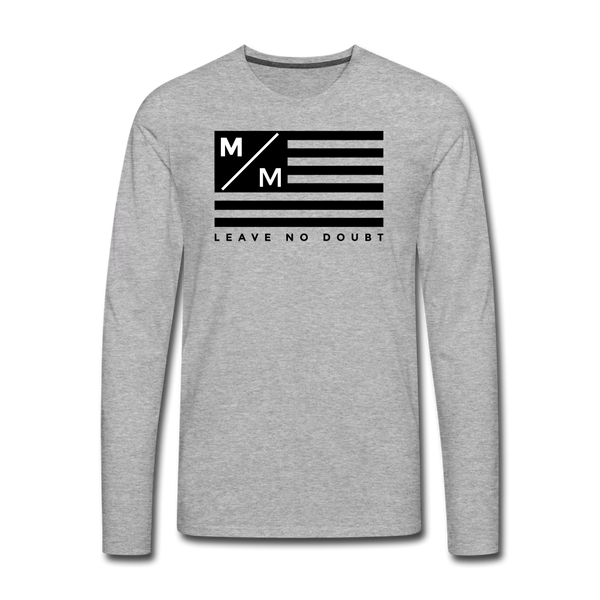 MM Flag LND- Men's Premium Long Sleeve T-Shirt FP - heather gray