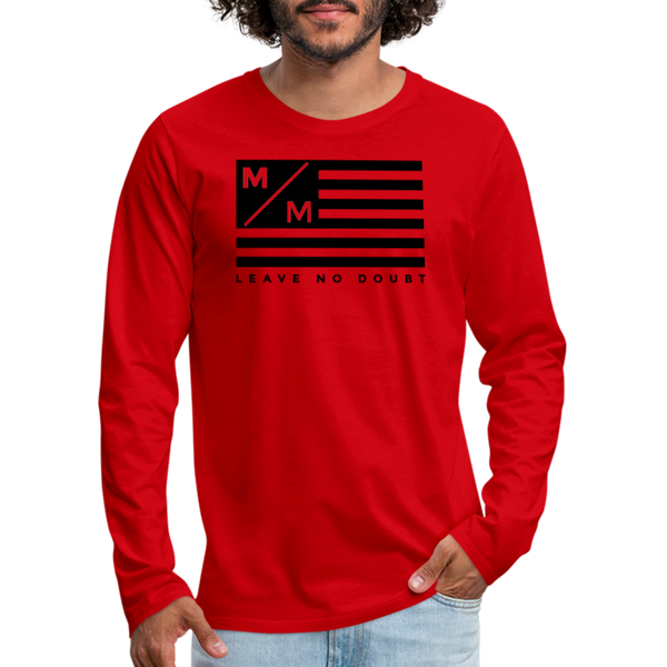 MM Flag LND- Men's Premium Long Sleeve T-Shirt FP - red