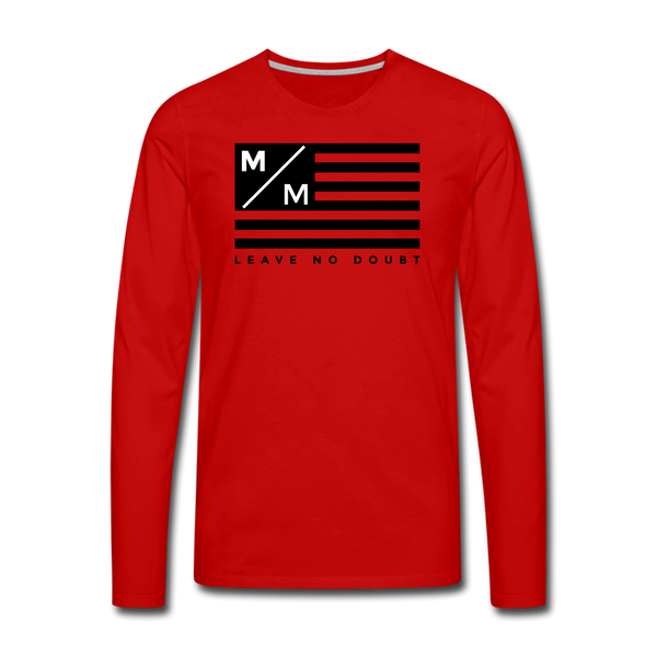 MM Flag LND- Men's Premium Long Sleeve T-Shirt FP - red